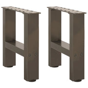 Gambe per Tavolino da Caff¨¨ in Acciaio Naturale 2 pz | Piede del tavolo 40x(30-31) cm Acciaio