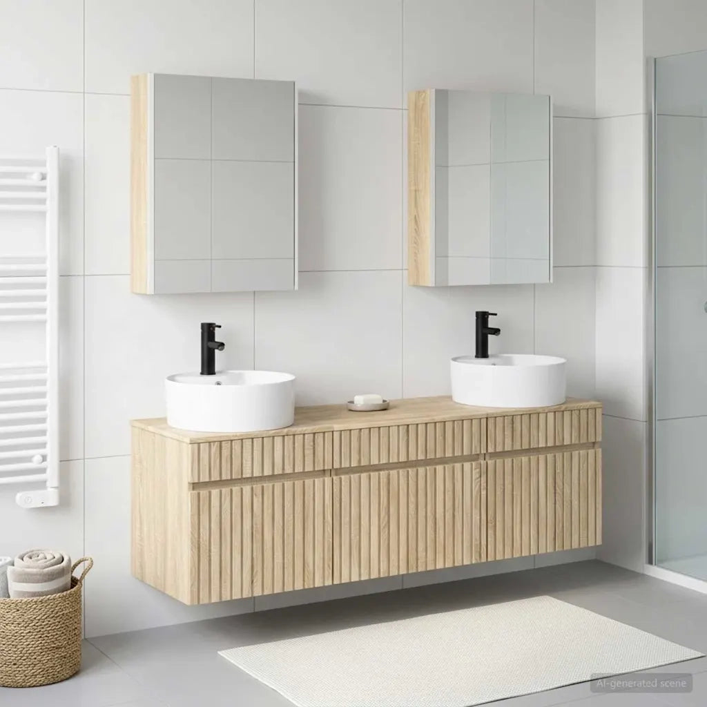 Set di Armadi da Bagno 5 pz Rovere Sonoma Legno ingegnerizzato 3406609
