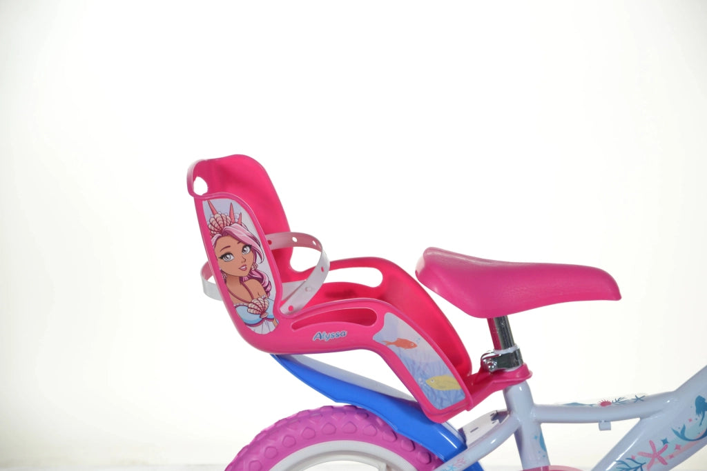 SIRENETTA ALYSSA 12", bicicletta per bambini, adatta a bambini tra i 3 e i 5 anni, per altezza tra 85 e 105 cm, cestino,