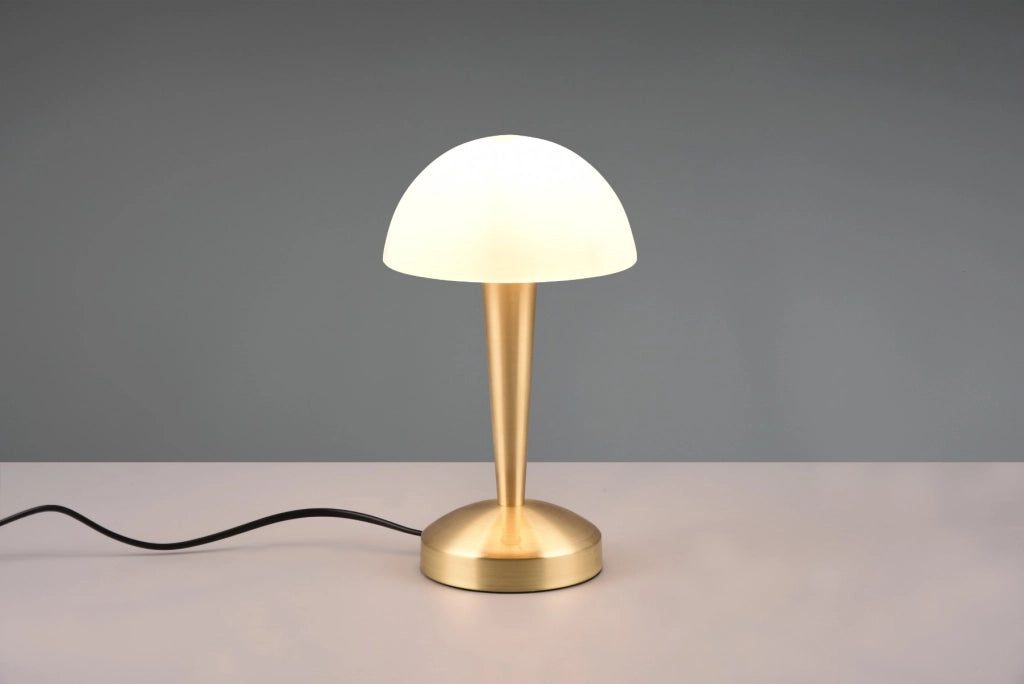 Lampada da tavolo ottone/bianco touch E14 Canaria RL