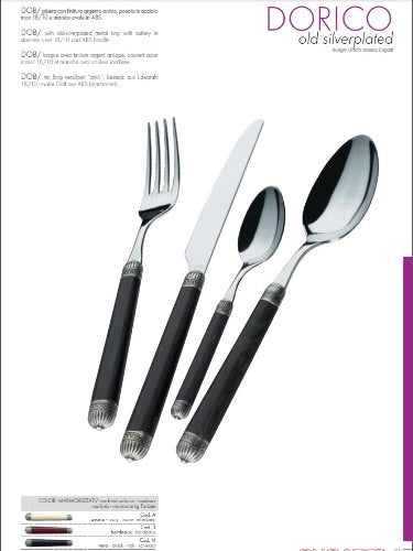 DORICO Ghiera Brunita, Posate 24 Pz., Scatola Compact, Casa Bugatti