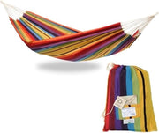 Hangmat extra grande con colori arcobaleno - manufattura a mano in Brasile - carico massimo 200 kg - 230 x 150 cm - per 1-2 persone