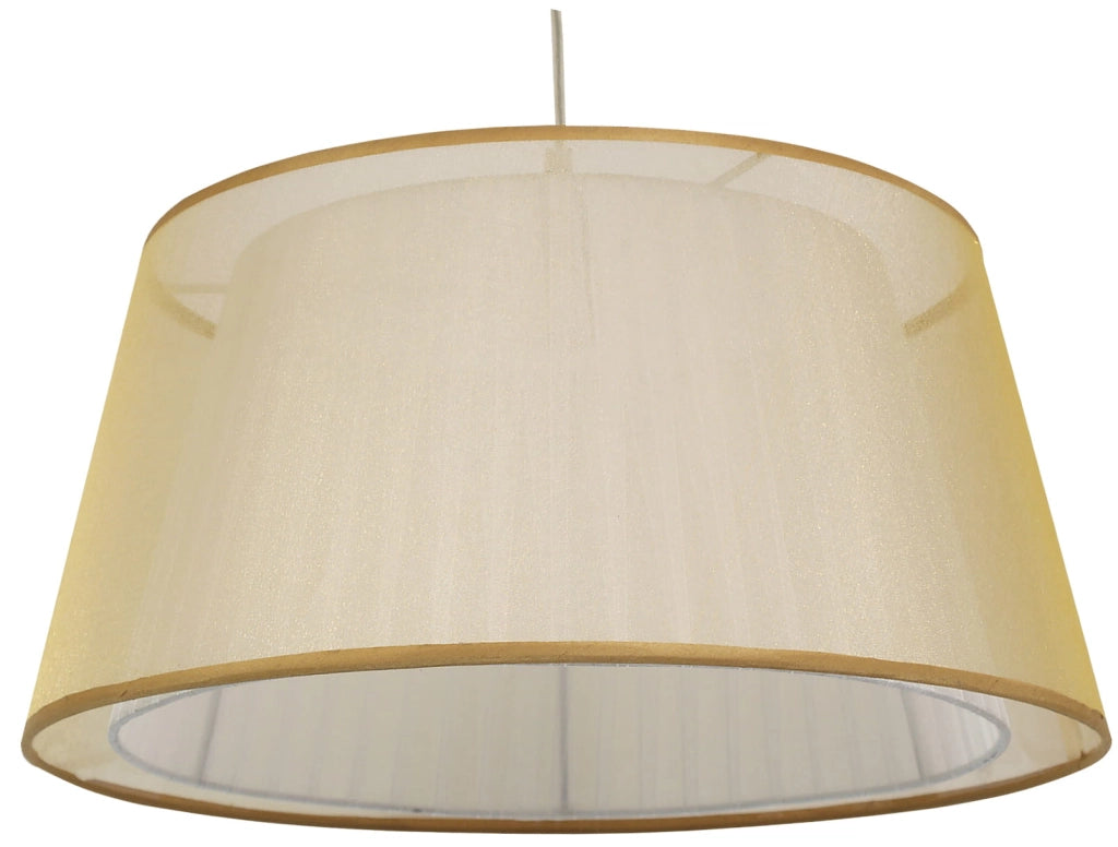 Lampada a sospensione Candellux Charlie Ø45 organza bianco