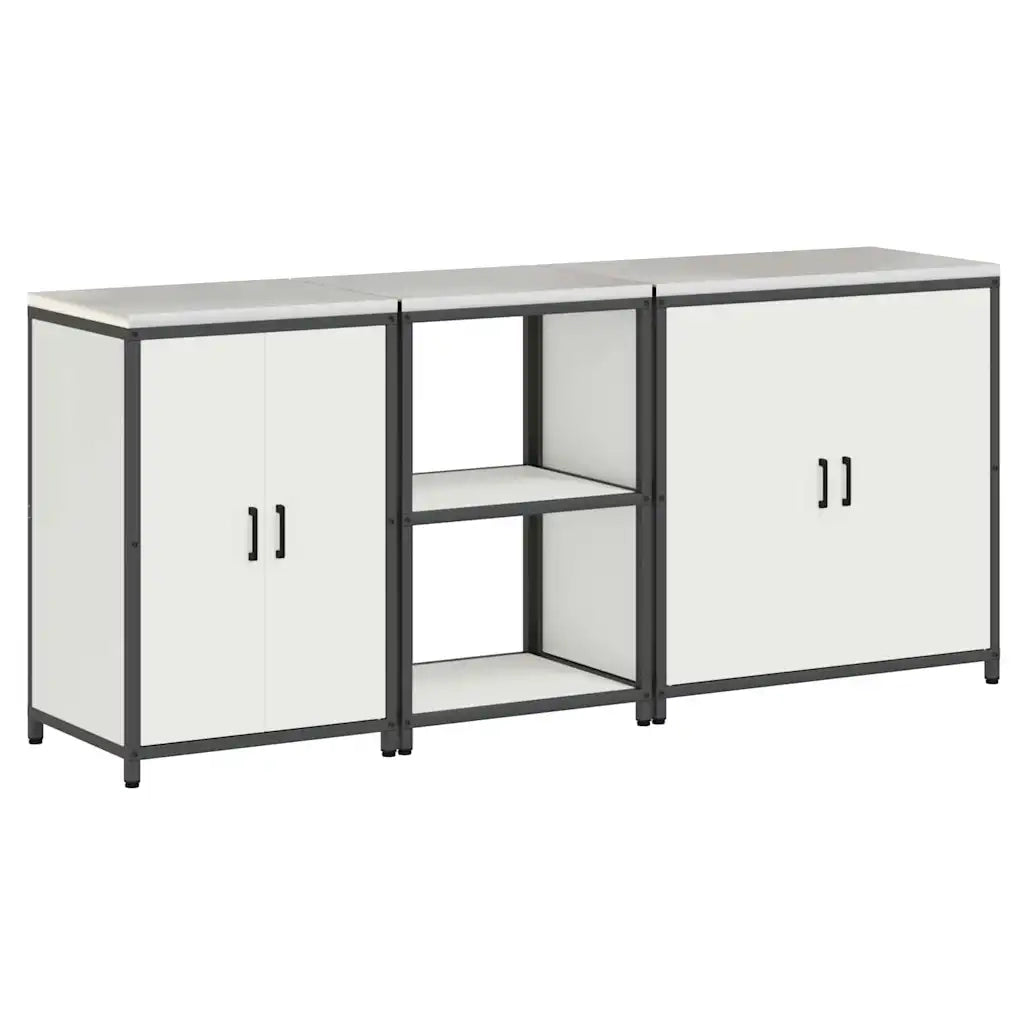 Set di Stoccaggio per Cucina con lo scaffale 3 pcs Bianco