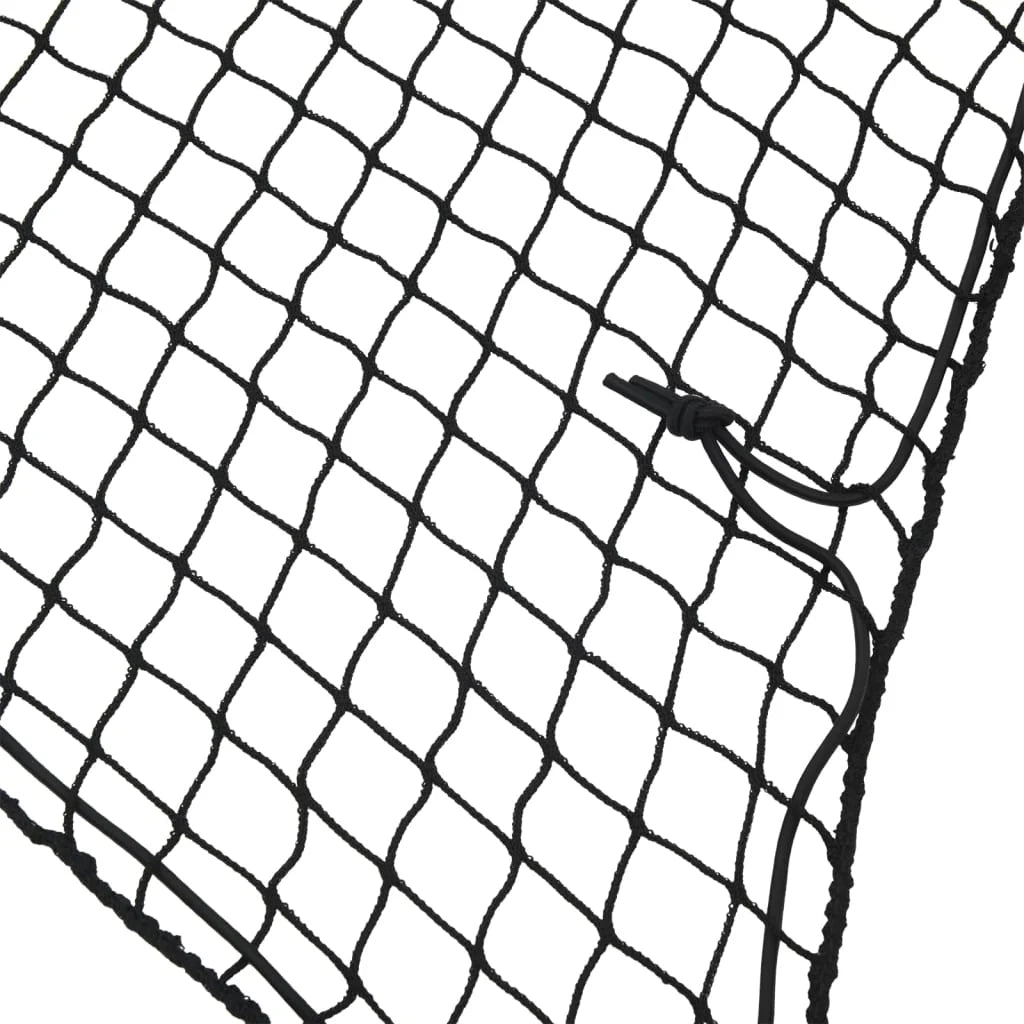 Rete di protezione per rimorchio ancoraggio per carichi portapacchi con corda elastica 25 x 15 m PP nero 02_0042183
