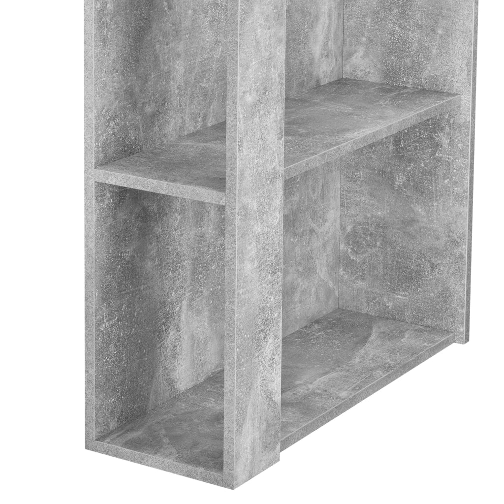 Tavolo da bar di design con superfici di appoggio tavolo da bistrot con 3 ripiani truciolare 110 x 50 x 103 cm effetto cemento 03_0006206