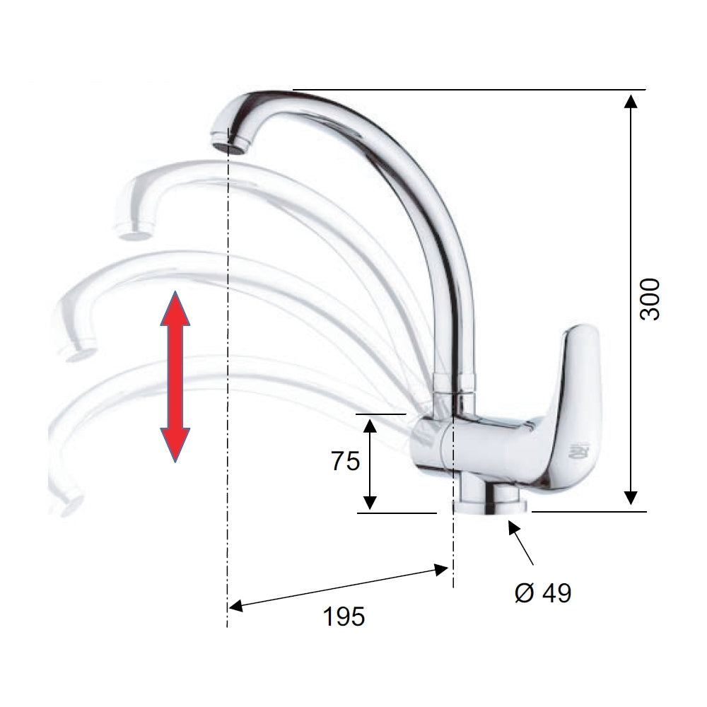 Rubinetto sottofinestra lavello - serie project