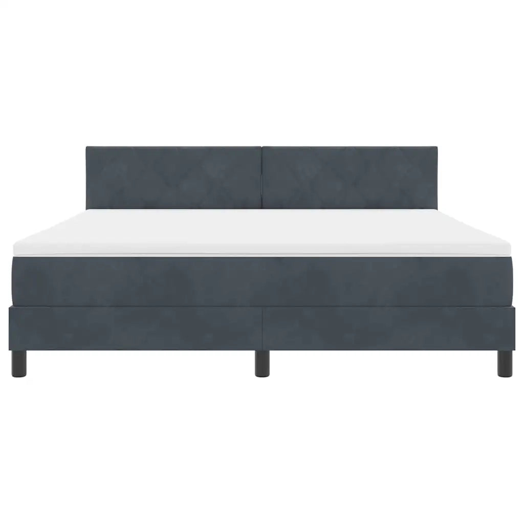 Letto a molle con materasso Grigio scuro 180 x 200 cm Velluto 3339255