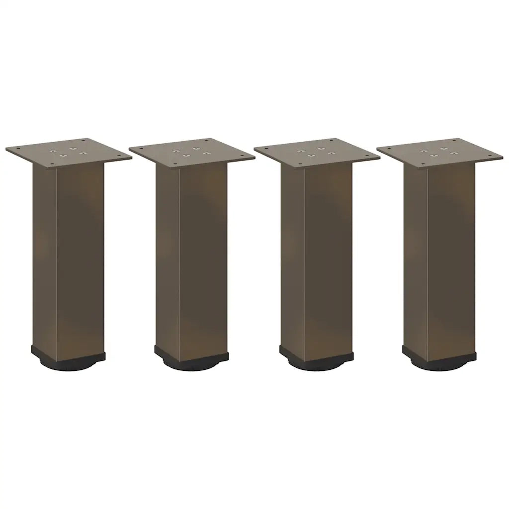 Gambe per Tavolino da Caff¨¨ 4 pz | Piede del tavolo in Acciaio Naturale 42-44 cm Acciaio
