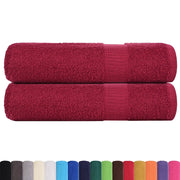 Asciugamani da bagno FROGN 2 pz | Teli per bagno Bordeaux 100x150 cm 360 g/m2