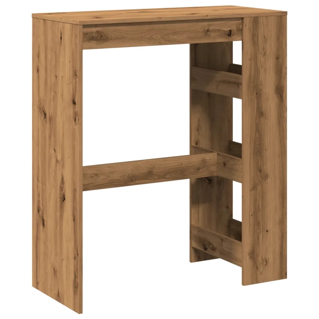 vidaXL Tavolo Bar con Rastrelliera Rovere 90x40x103,5 cm Multistrato