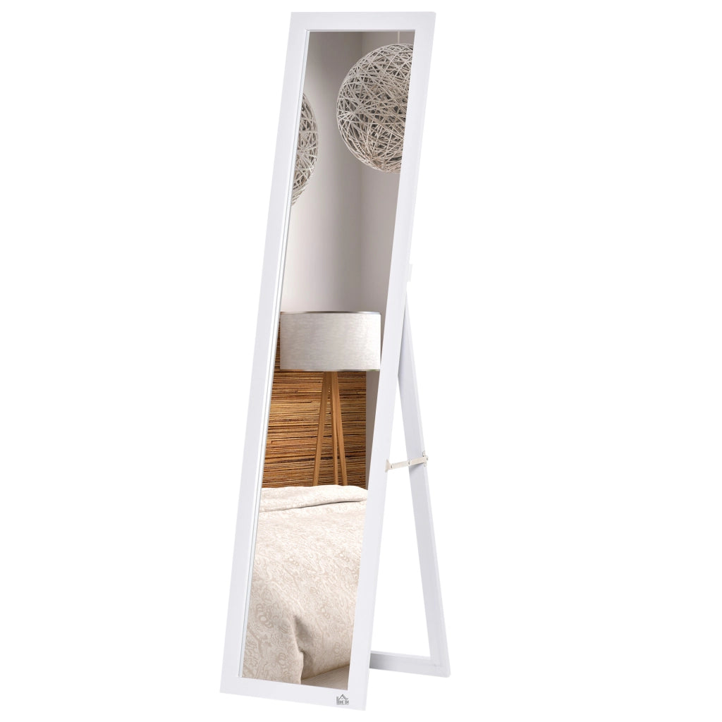 Specchio a Pieno Lunghezza da Terra e Parete ¨C Zephmum ¨C Bianco 37x37x154 cm