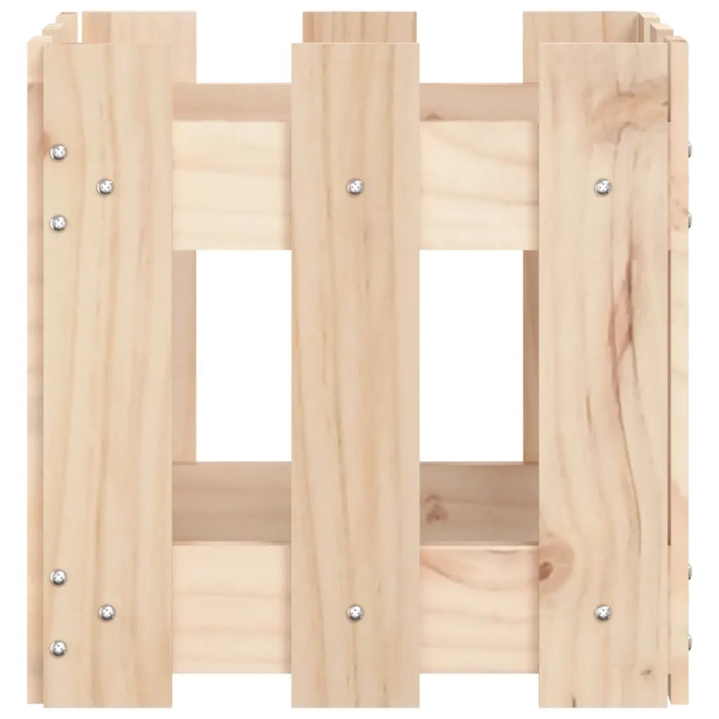 Fioriera Giardino Design a Recinzione 30x30x30 cm Massello Pino 832442