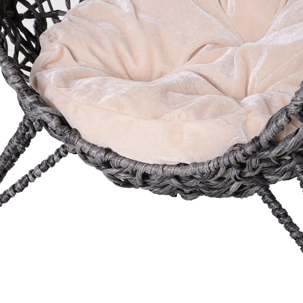 Letto per gatti rialzato con cuscino ¨C zephmum ¨C grigio 52x58 cm