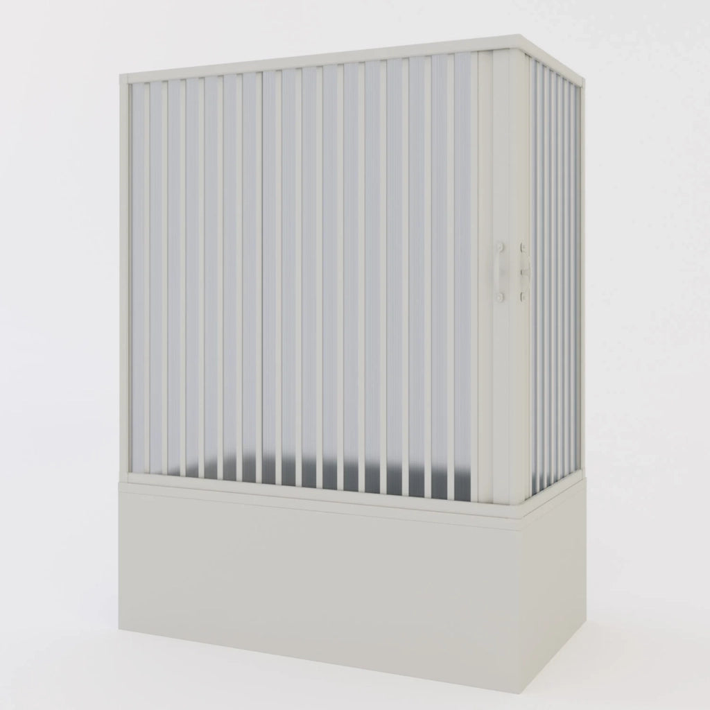 Box doccia sopravasca 70x140 in PVC h 150 a soffietto mod. Ortensia con apertura centrale