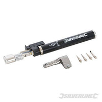 Saldatore a gas Silverline accensione elettronica e regolazione calore portatile