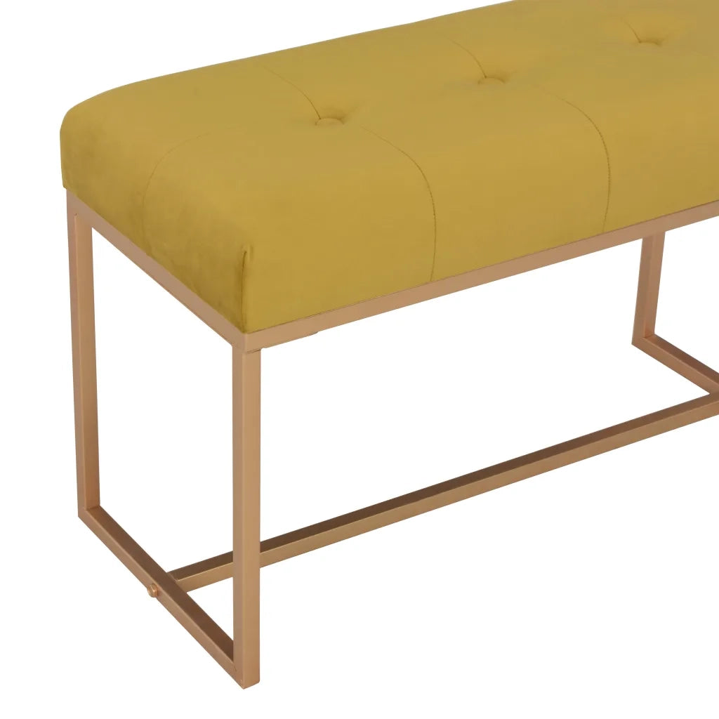 Panca 80 cm in Velluto Senape 247556