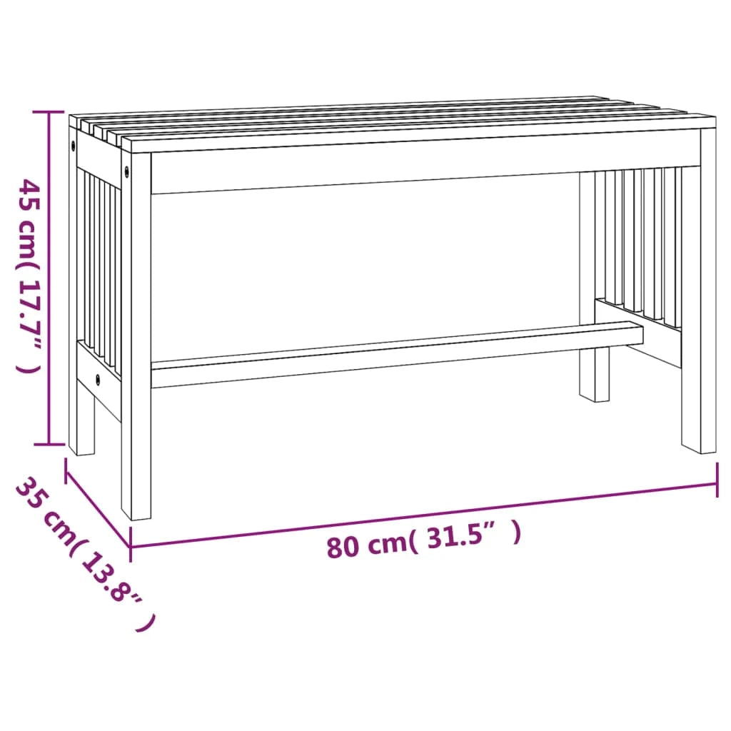 Panca da giardino mobili da esterno terrazza 80 cm legno massello di eucalipto 02_0011326