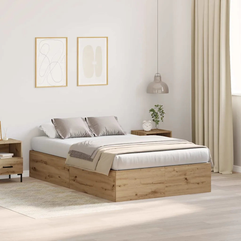 Struttura letto con contenitore Rovere artigianale 120 x 190 cm 3335428