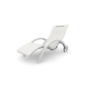 Sdraio Chaise Longe Lettino  Da Esterno Prendisole In Polietilene Colore Bianco Cv-S110/9003
