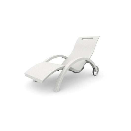 Sdraio Chaise Longe Lettino  Da Esterno Prendisole In Polietilene Colore Bianco Cv-S110/9003
