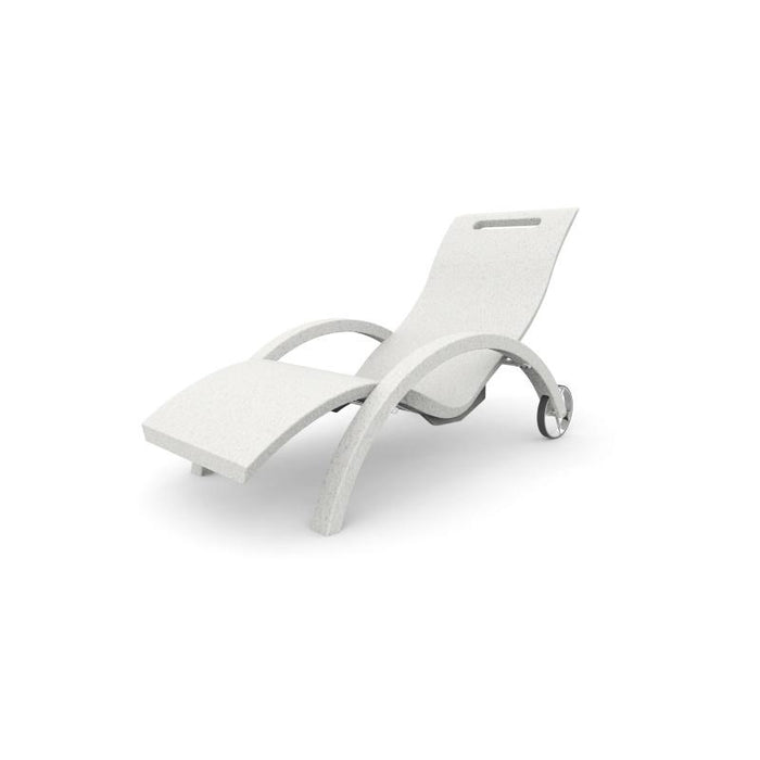 Sdraio Chaise Longe Lettino  Da Esterno Prendisole In Polietilene Colore Bianco Cv-S110/9003