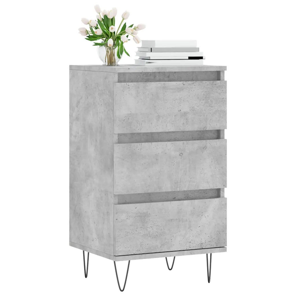 Credenza Grigio Cemento 40x35x70 cm in Legno Multistrato 831096