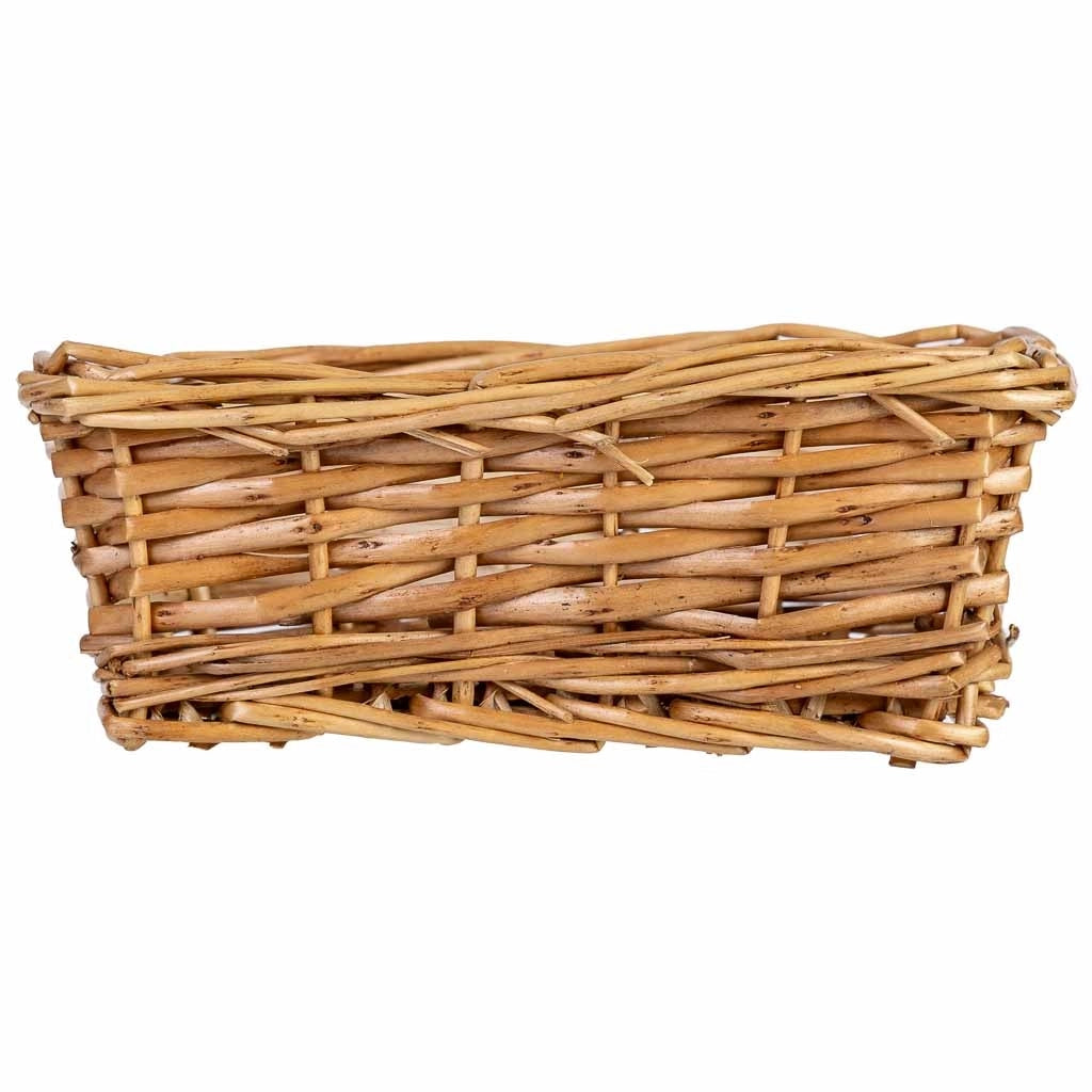 Cesto rettangolare in vimini marrone 20,5x13,5x7,5h cm