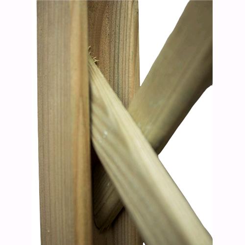 Pannello Grigliato Legno di Pino Impregnato 90x90 cm Quadrato da Giardino