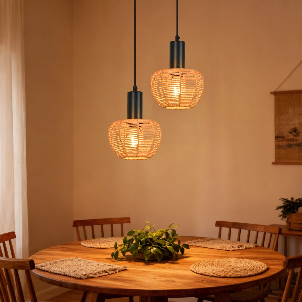 Lampada a sospensione ZMH da pranzo in stile vintage a 1 luce (lampadina non inclusa)
