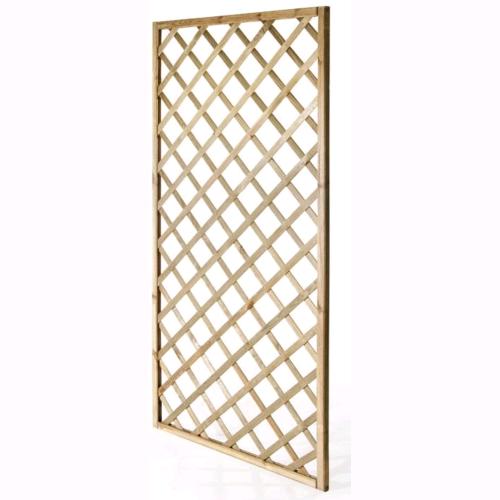 Pannello Grigliato Legno di Pino Impregnato 90x180 cm Rettangolare da Giardino