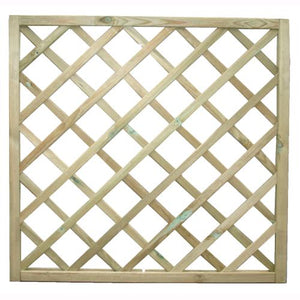 Pannello Grigliato Legno di Pino Impregnato 90x90 cm Quadrato da Giardino