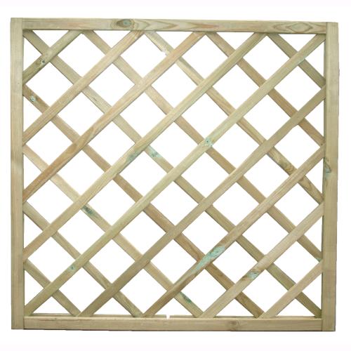 Pannello Grigliato Legno di Pino Impregnato 90x90 cm Quadrato da Giardino