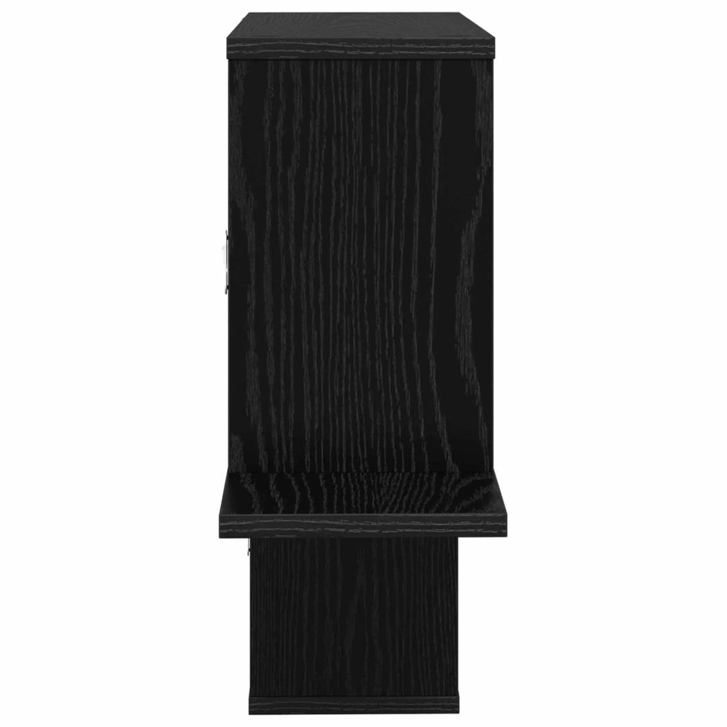 Scaffale da parete Rovere Nero 122 x 18 x 60 cm 8012181