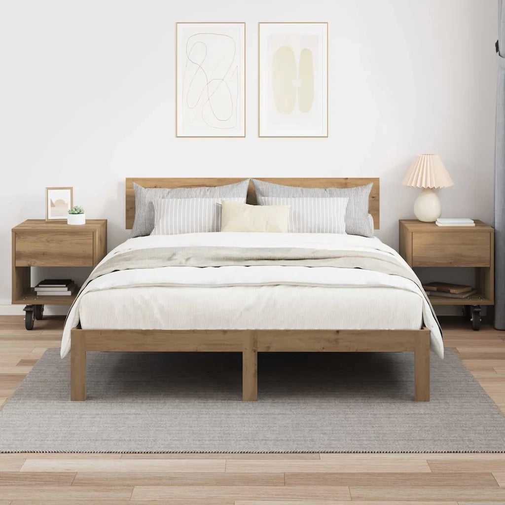 Comodino 2 pcs Rovere artigianale 40,5 x 40 x 48 cm 891071