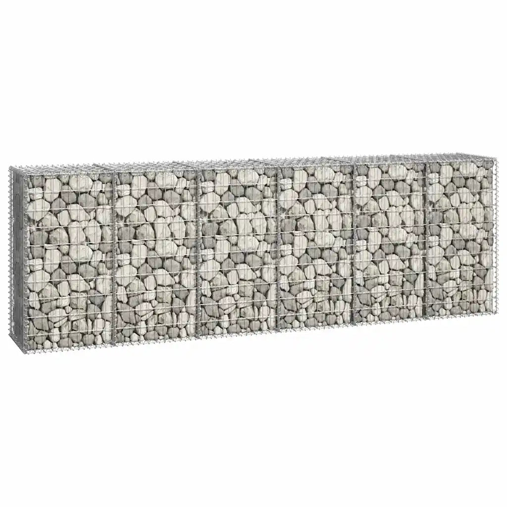 Gabbione con Copertura in Acciaio Zincato 300x50x100 cm 143592