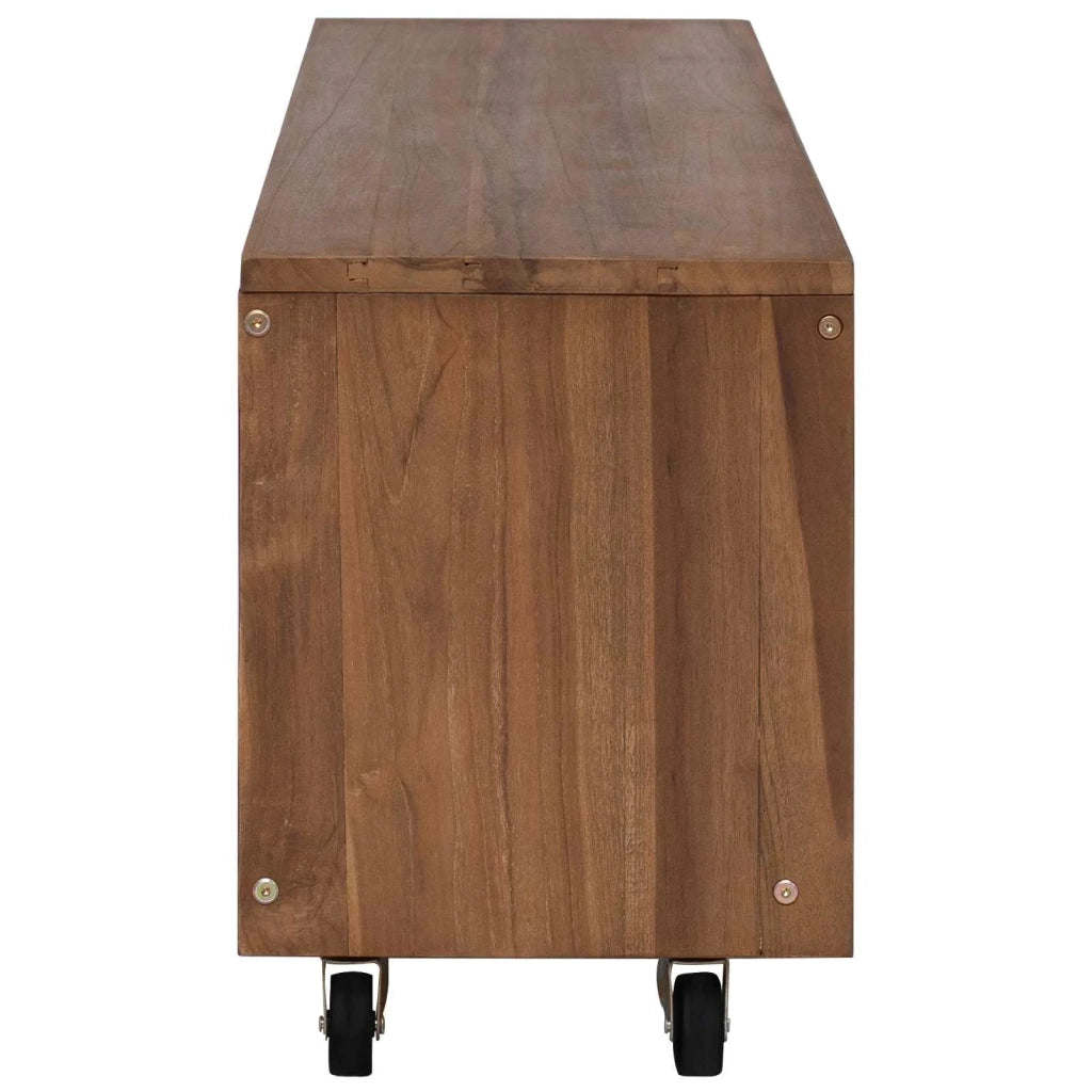Mobile TV 110 x 30 x 40 cm Naturale Legno di teak solido 42026902