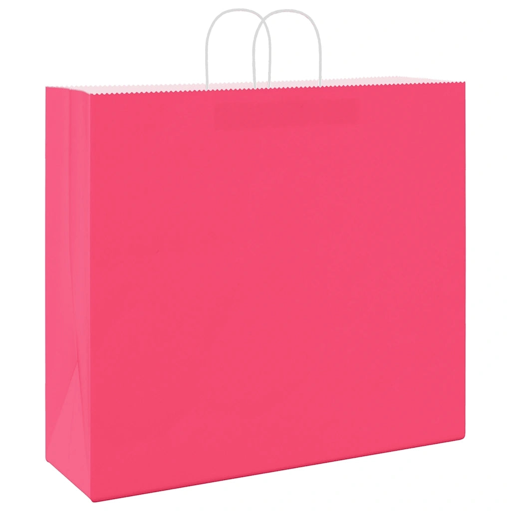 Sacchetti di Carta 50 pz con Manici Rosa 54x15x49 cm