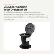 Camping Toilet Portatile con Regolazione di Altezza - Opaco - Compacto - Mobili - Esterno - Sostenibile fino a 150 kg