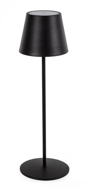 Lampada da Tavolo Ø12x38 cm in Acciaio Nero
