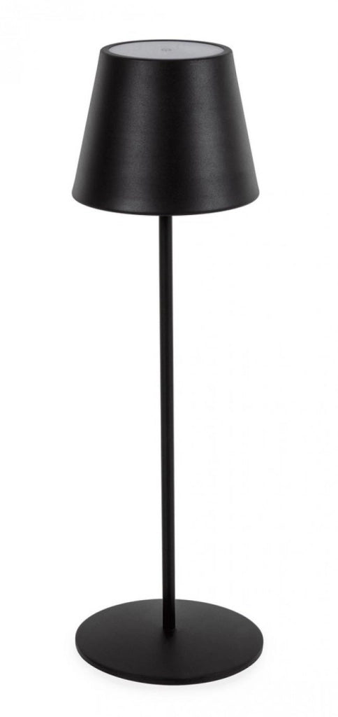 Lampada da Tavolo Ø12x38 cm in Acciaio Nero
