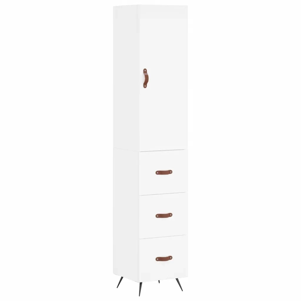 Credenza Bianca 34,5x34x180 cm in Legno Multistrato 3198825