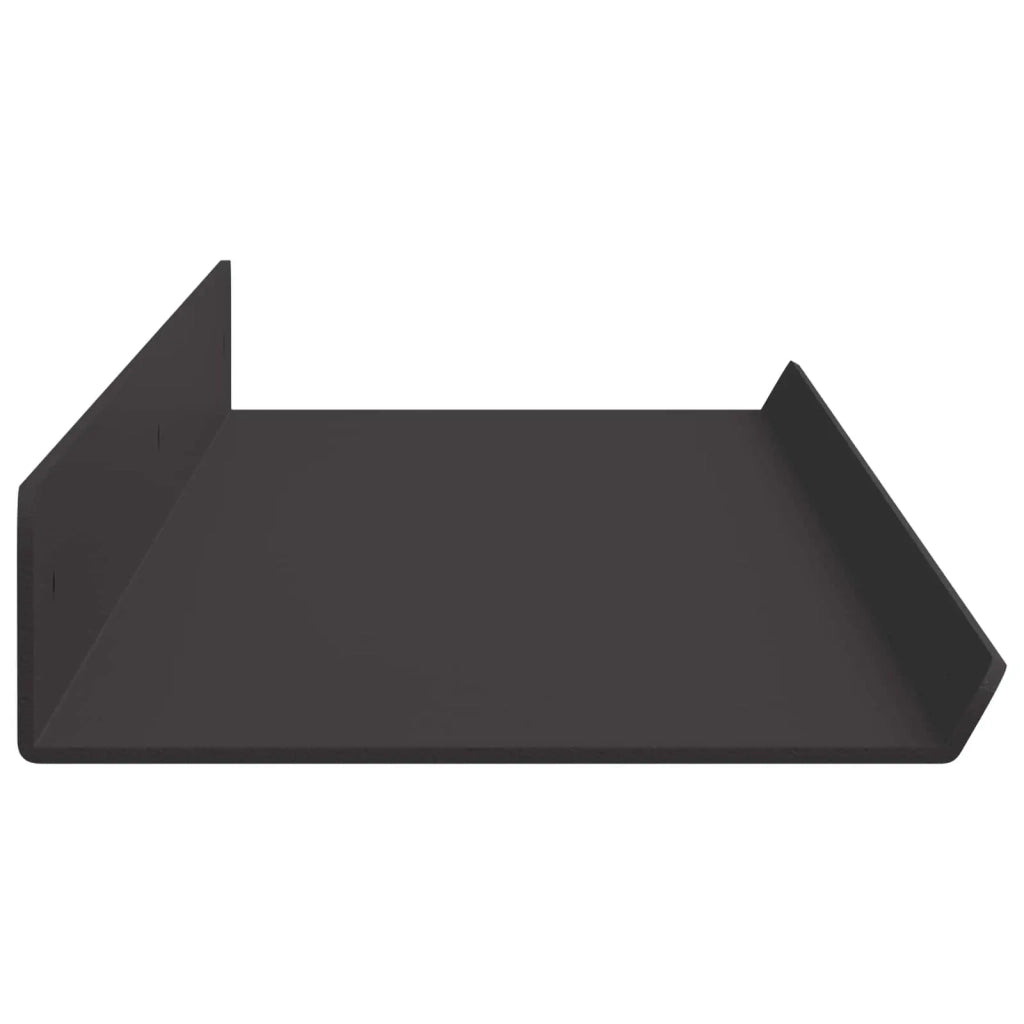 Mensola sospesa 2 pcs Nero 80 x 9 x 2,5 cm Acciaio 8003972