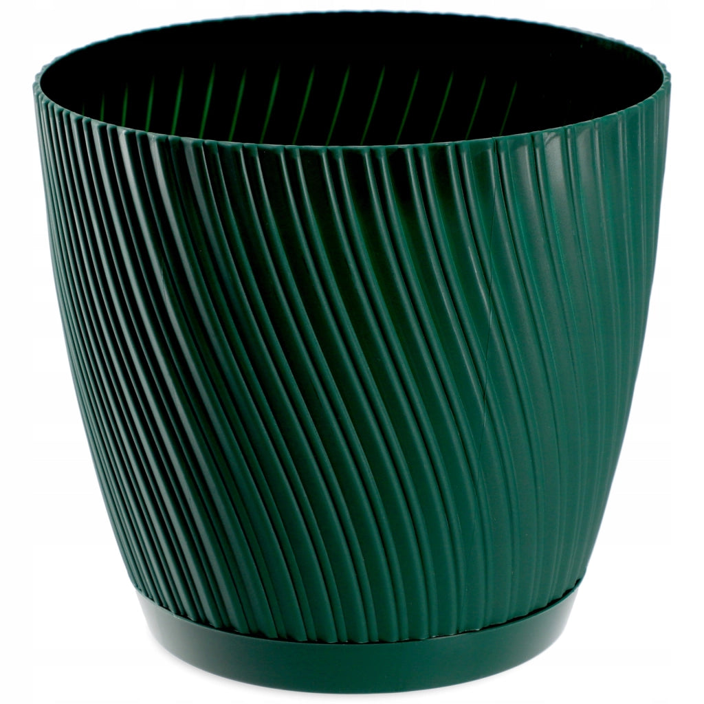 Vaso da fiori KADAX con supporto, coperchio, ciotola rotonda, 13 cm, verde