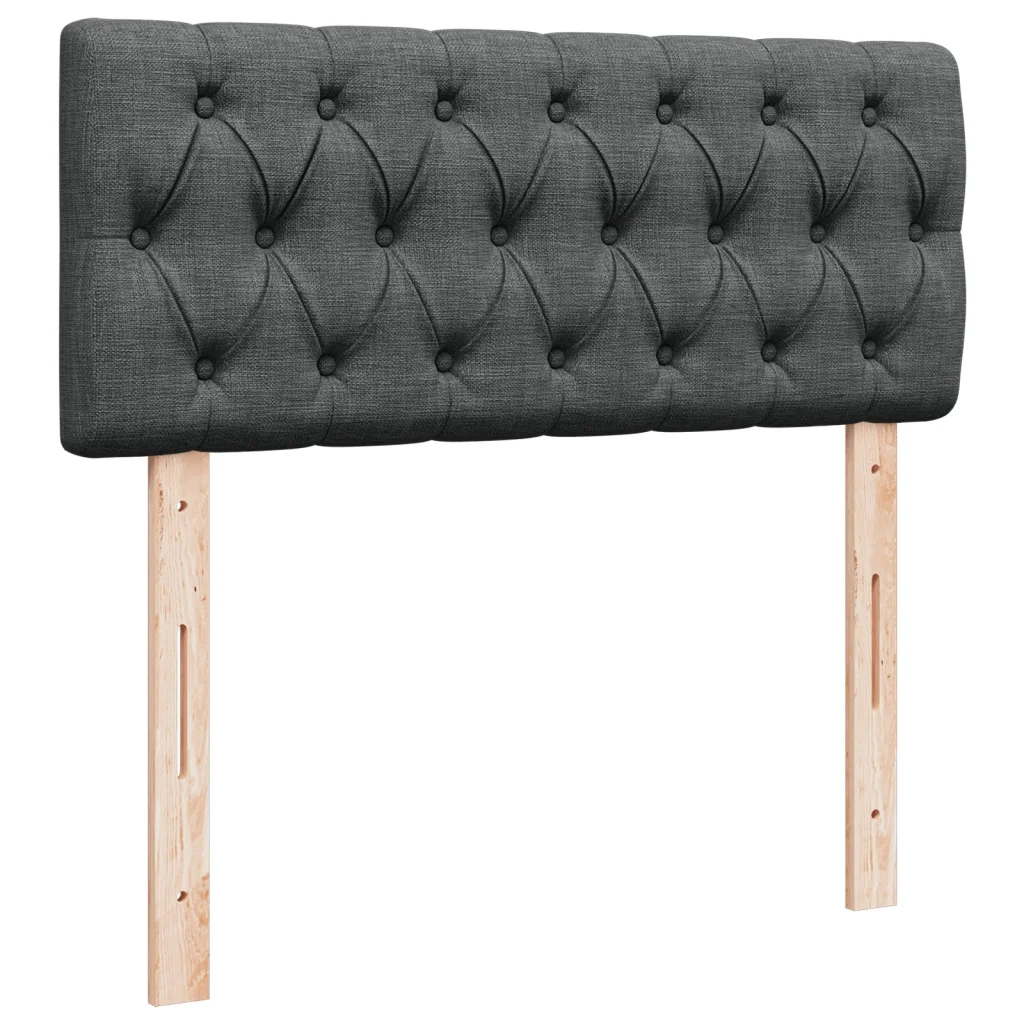 Giroletto a Molle con Materasso Grigio Scuro 120x200 cm Tessuto