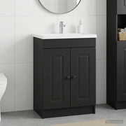 Mobiletto da bagno sotto il lavello Nero 78,5 x 37,5 x 81 cm 890015