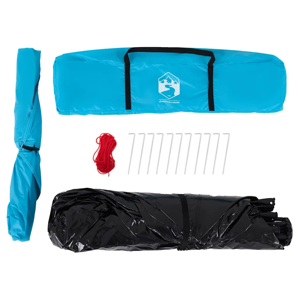 Tenda da Campeggio Cabina 4 Persone Blu a Rilascio Rapido