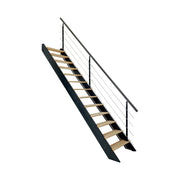 SPARK - Scala rettilinea grigio antracite con balaustra