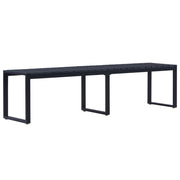 Panca da giardino mobili da esterno per patio terrazza 180 cm pannello PS nero 02_0011276