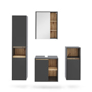 Vicco Set di mobili da bagno Grigio/Artisan 4 parti